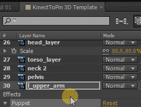 Full workflow for KinectToPin UI panel v. 1.3